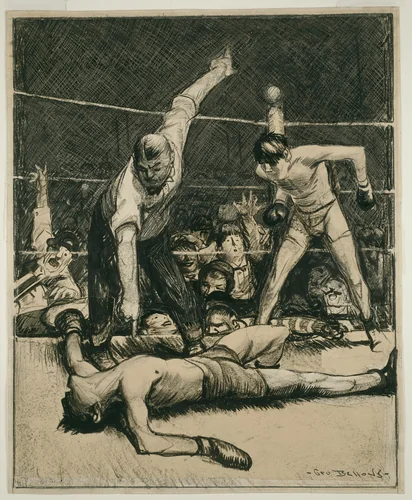 Counted Out by George Bellows, drawing, 1912