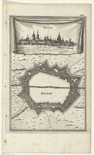 Illustratie voor 'Den Arbeid van Mars' van Allain Manesson Mallet by Romeyn de Hooghe, print, 1672