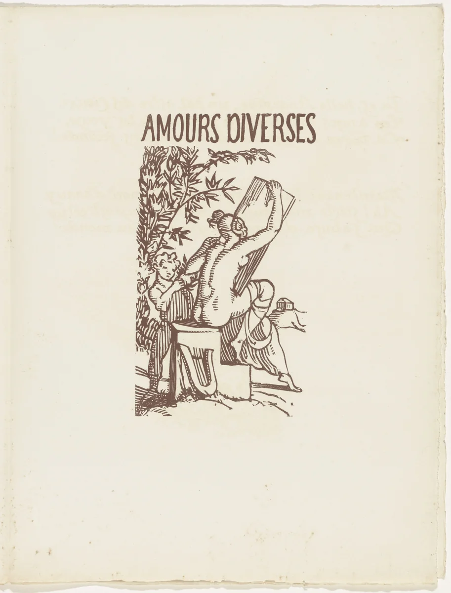 Chapter title (folio 101) from Les Amours (The Loves) by Émile Bernard, illustrated book, 1915