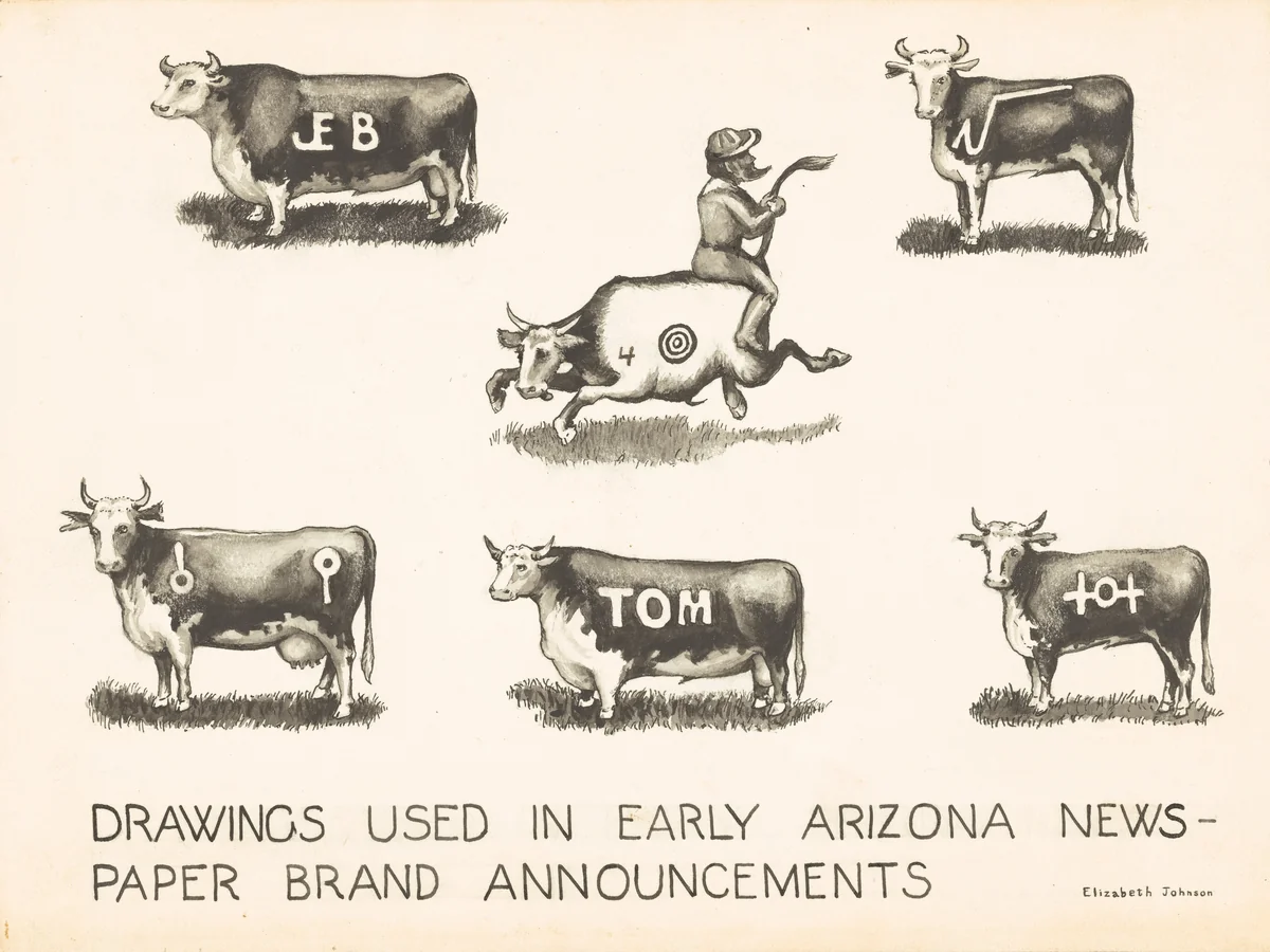 Newspaper Brand Announcements by Elizabeth Johnson, index of american design, 1942