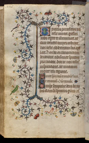 Hours of Charles the Noble, King of Navarre (1361-1425): fol. 143v, Text by Master of the Brussels Initials and Associates, book, 1400-1410