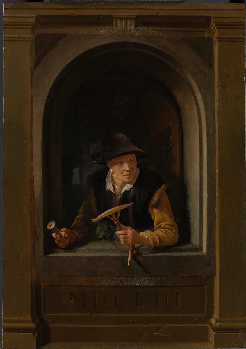 A Fisherman's Wife by Gerard Dou, painting, 1653