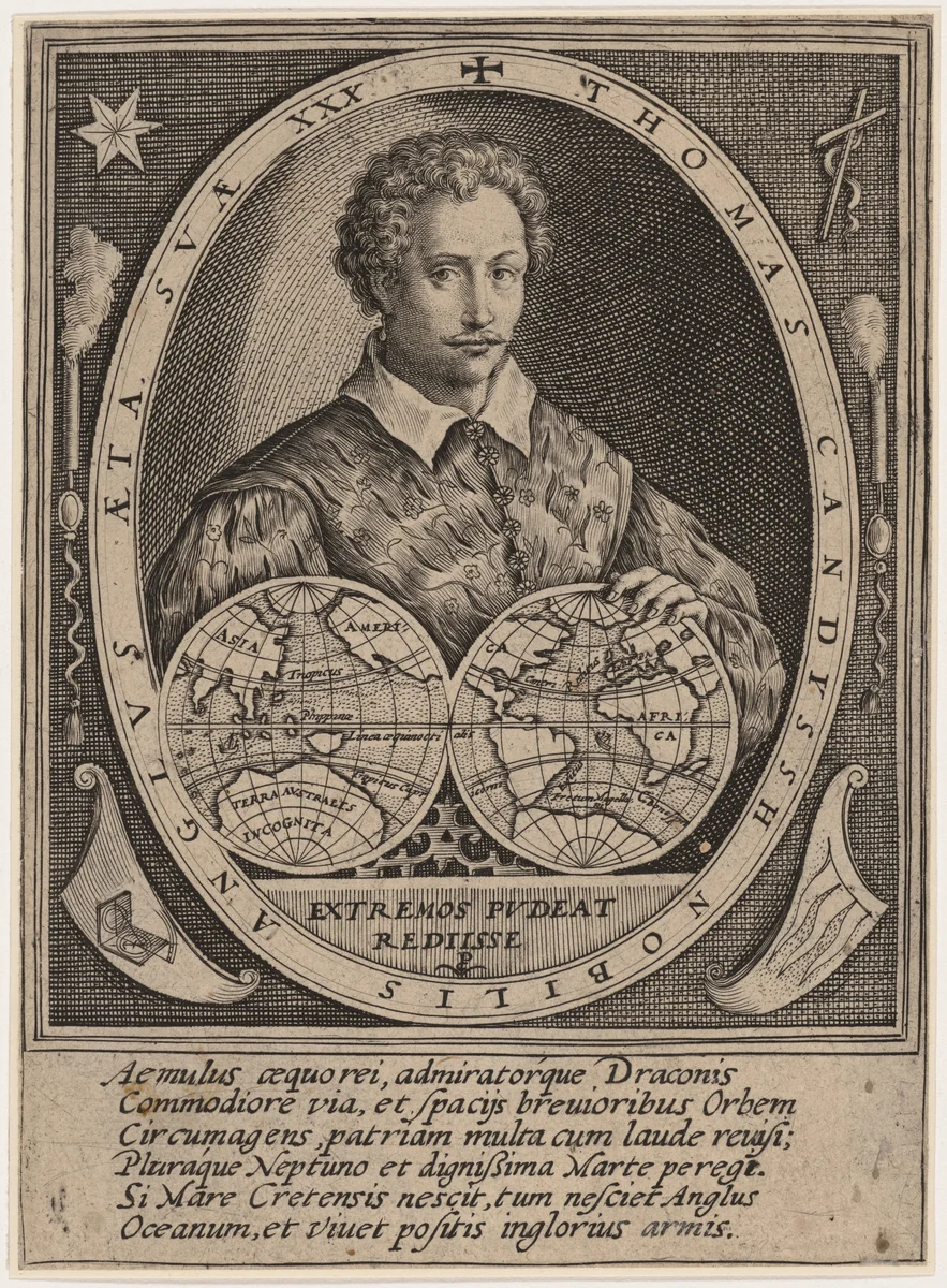 Thomas Cavendish by Crispijn van de Passe I, print, 1598