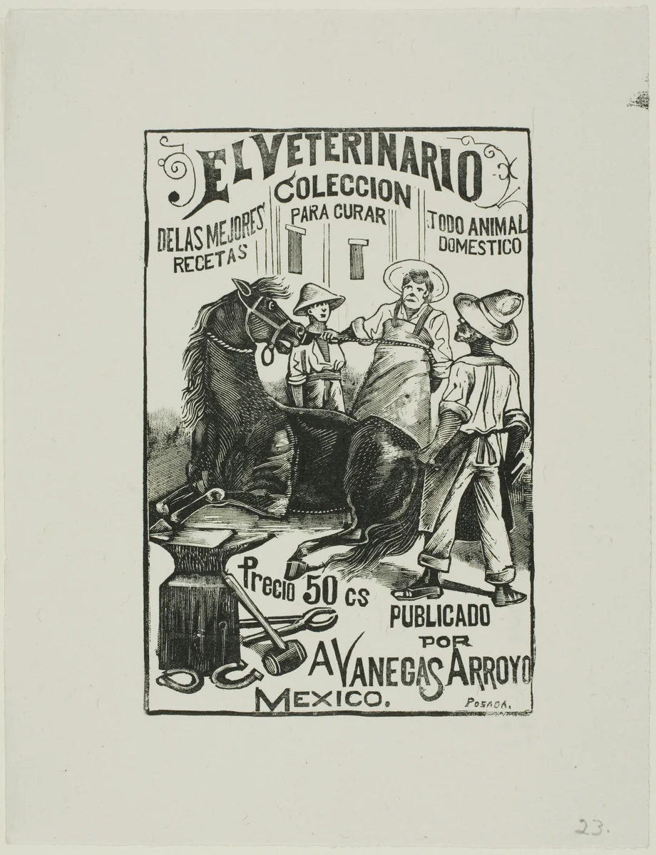 The Veterinarian by José Guadalupe Posada, print, 1871-1913