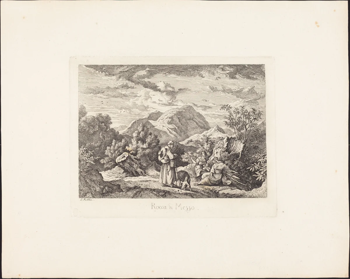 Rocca di Mezzo by Ludwig Richter, portfolio, 1831-1832