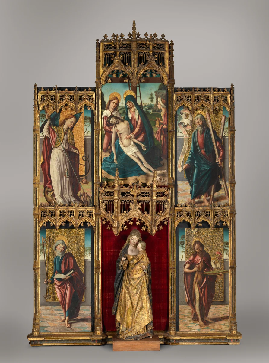 Virgin and Child with the Pietà and Saints by Spanish Painter, painting, 1470-1499