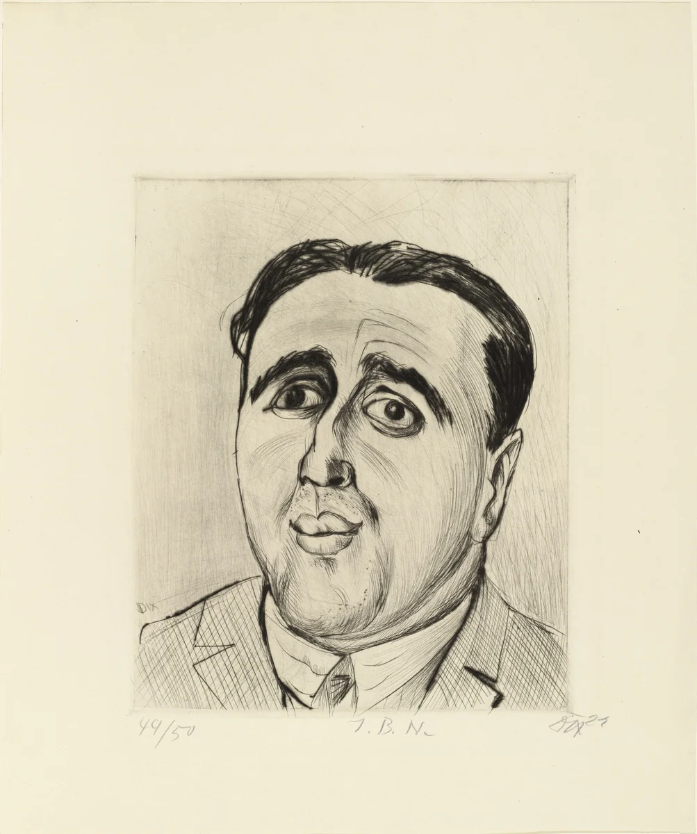 J. B. Neumann by Otto Dix, print, 1922