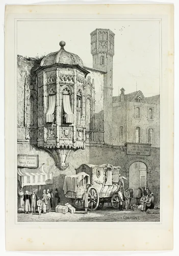 At Cologne, from Facsimiles of Sketches made in Flanders and Germany by Samuel Prout, print, 1833