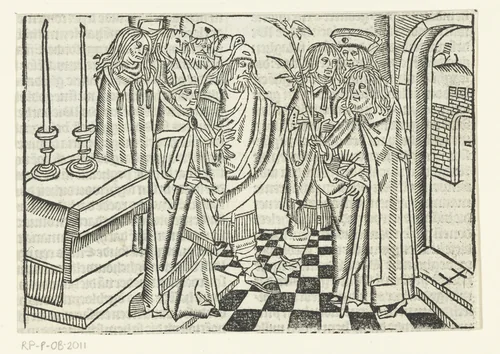 De bloeiende staf van Jozef by Unknown, print, 1480-1500