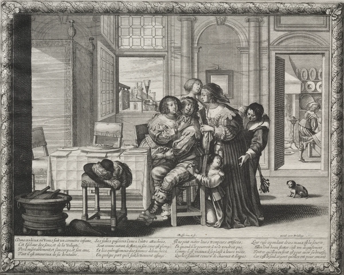 The Prodigal Son: Riotous Living by Abraham Bosse, print, 1635