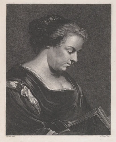 Portrait of Isabella Brant, Rubens' first wife by Andreas Ludwig Bissel, print, 1799-1810