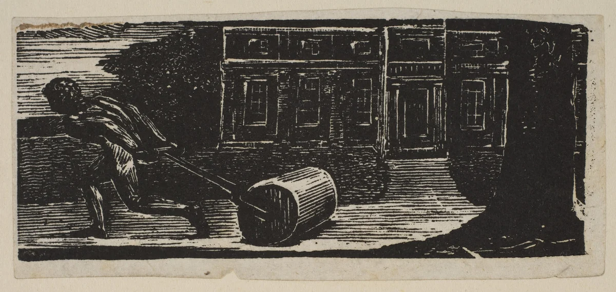 A Rolling Stone Is Ever Bare of Moss, from Thornton's "Pastorals of Virgil" by William Blake, print, 1821