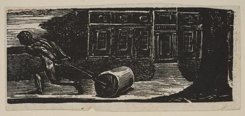 A Rolling Stone Is Ever Bare of Moss, from Thornton's "Pastorals of Virgil" by William Blake, print, 1821