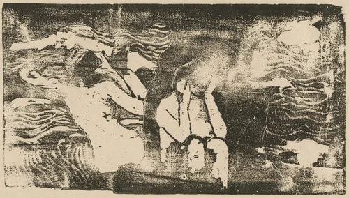 At the Black Rocks (Aux roches noires) by Paul Gauguin, print, 1895