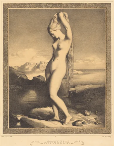 Venus Anadyomene by Théodore Chassériau, print, 1841-1842