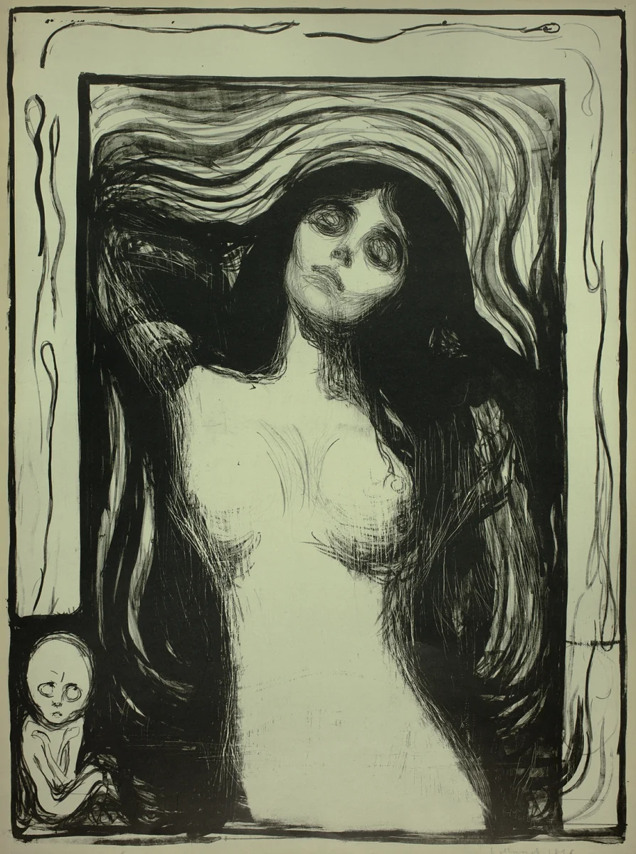 Madonna by Edvard Munch, print, 1895