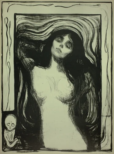 Madonna by Edvard Munch, print, 1895