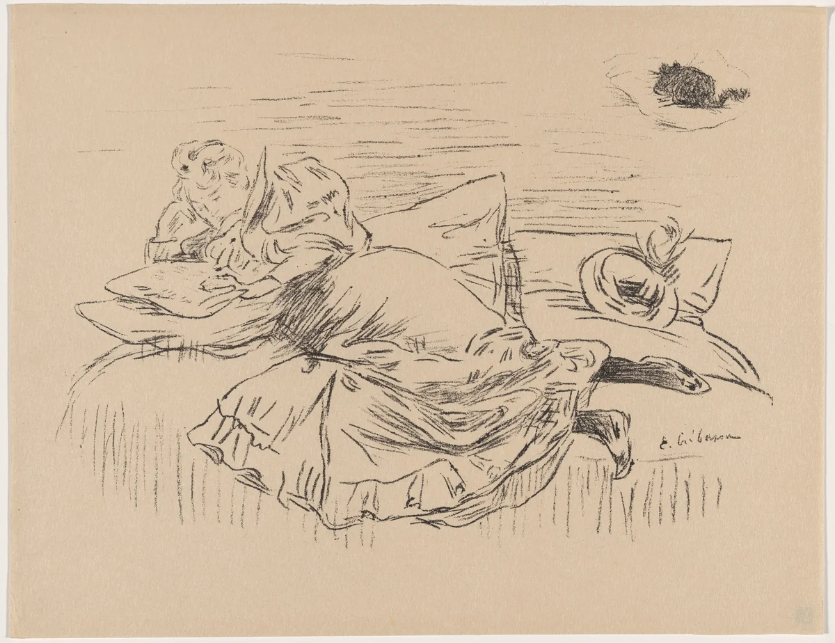 Croquis (Sketch) by Paul Edouard Crébassa, print, 1895