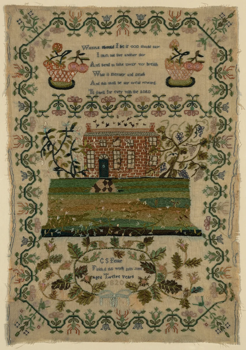Sampler by C. S. Peake, other, 1820
