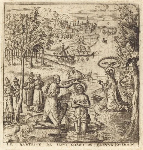 The Baptism of Christ by Léonard Gaultier, print, 1576-1580
