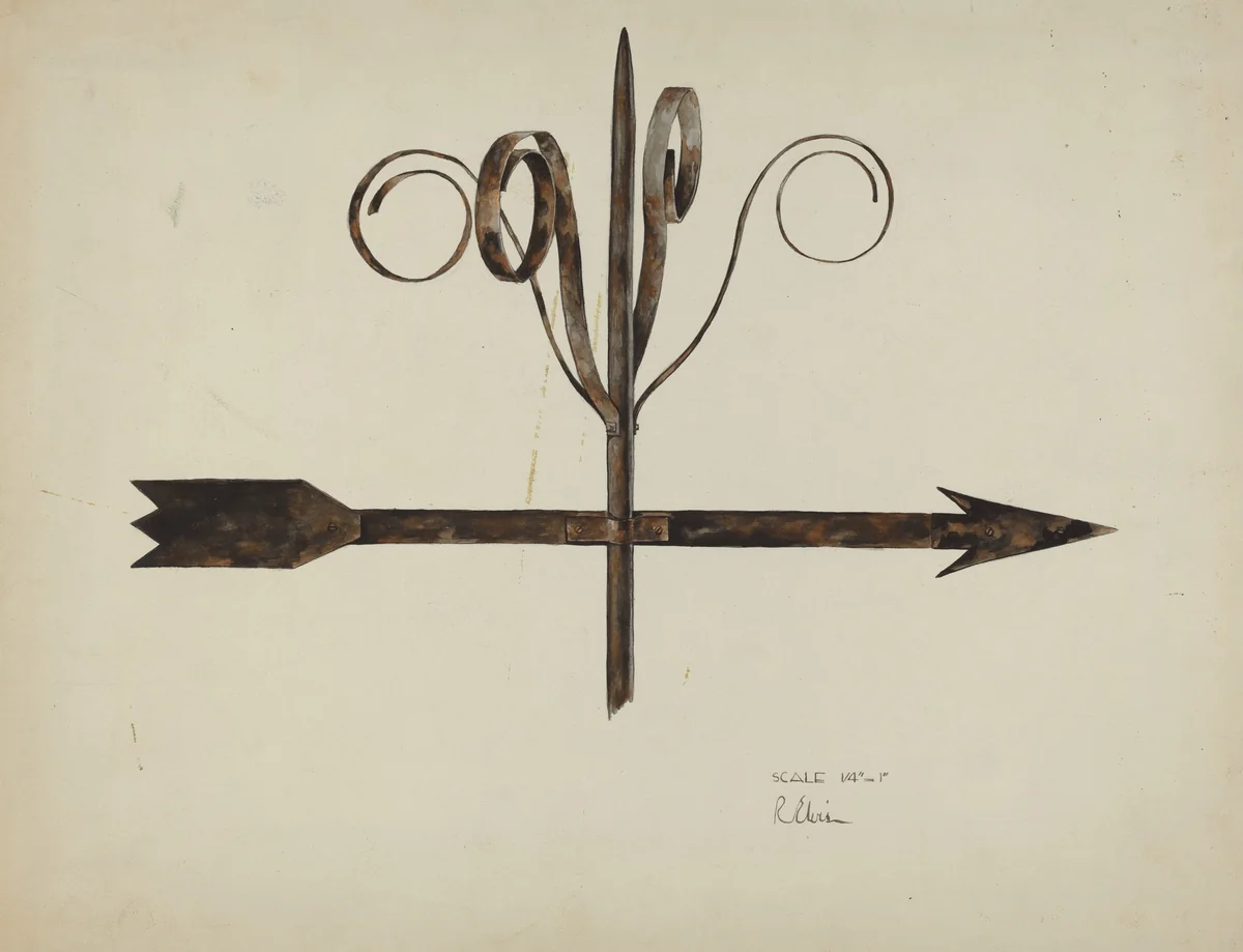 Weather Vane by Roberta Elvis, index of american design, 1936