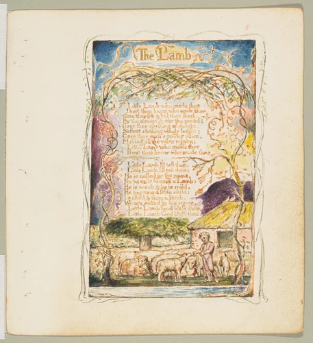 Songs of Innocence: The Lamb by William Blake, print, 1789-1825
