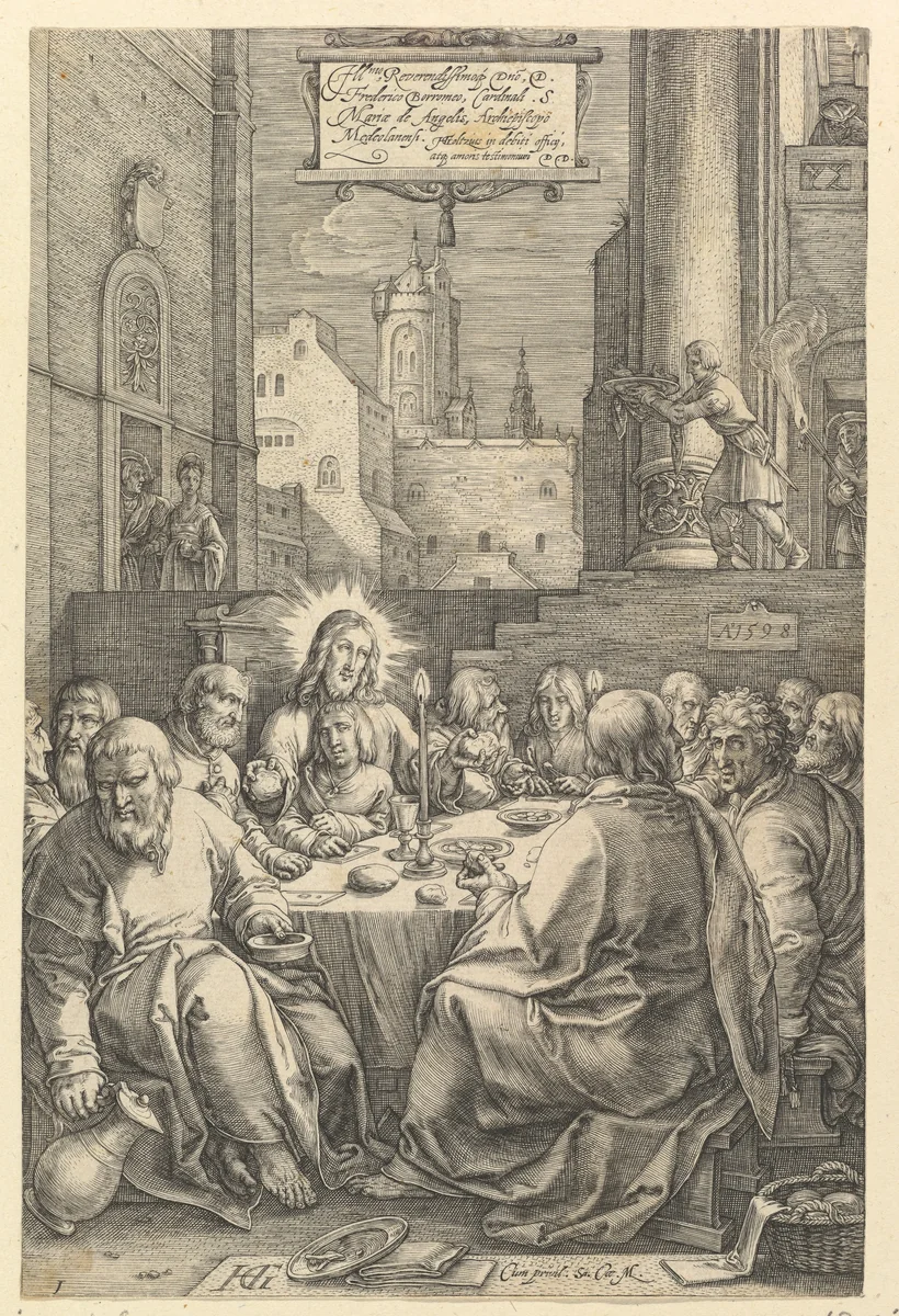 The Last Supper, from "The Passion of Christ" by Hendrick Goltzius, print, 1598