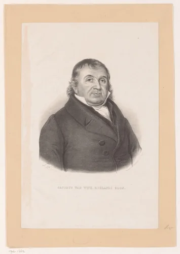 Portret van Jacobus van Wijk Roelandszoon by Carel Christiaan Antony Last, print, 1842-1887