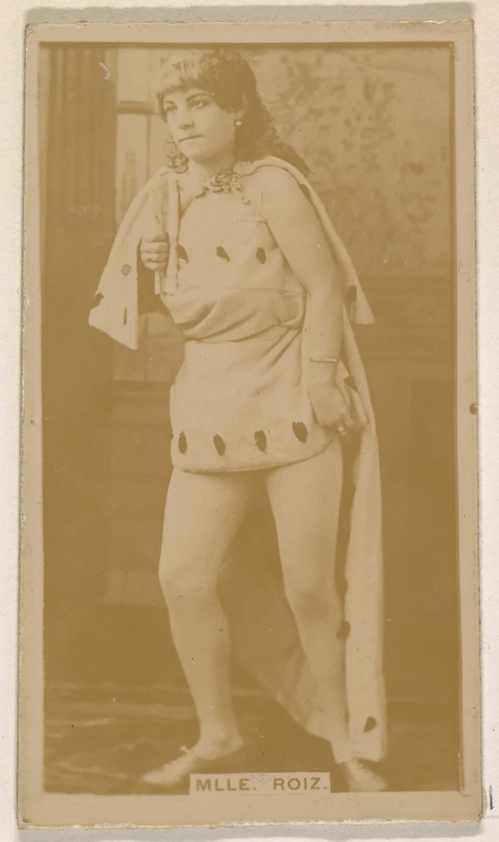 Mlle. Roiz, from the Actresses series (N245) issued by Kinney Brothers to promote Sweet Caporal Cigarettes by Kinney Brothers Tobacco Company, photograph, 1890