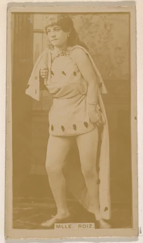 Mlle. Roiz, from the Actresses series (N245) issued by Kinney Brothers to promote Sweet Caporal Cigarettes by Kinney Brothers Tobacco Company, photograph, 1890