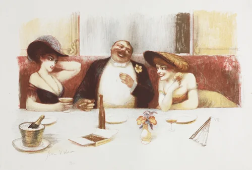 Chez Durand by Jean Veber, print, 1904