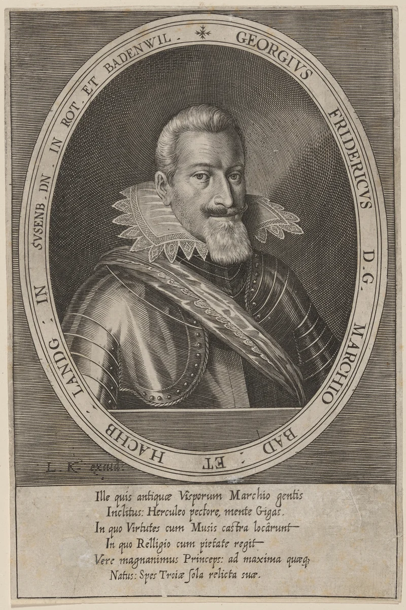 George Frederick, Margrave of Baden by Lucas Kilian, print, 1623