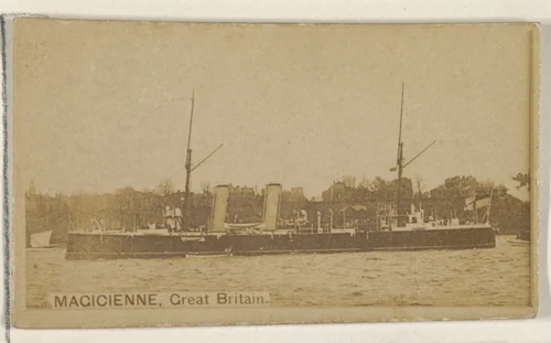 Magicienne, Great Britain, from the Famous Ships series (N50) for Virginia Brights Cigarettes by Allen & Ginter, photograph, 1895