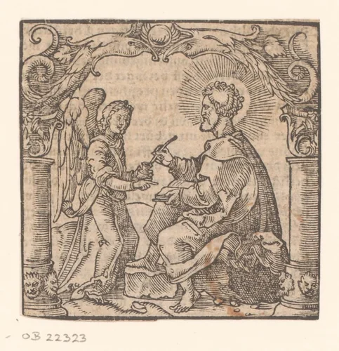Evangelist Mattheüs by anonymous, print, 1529
