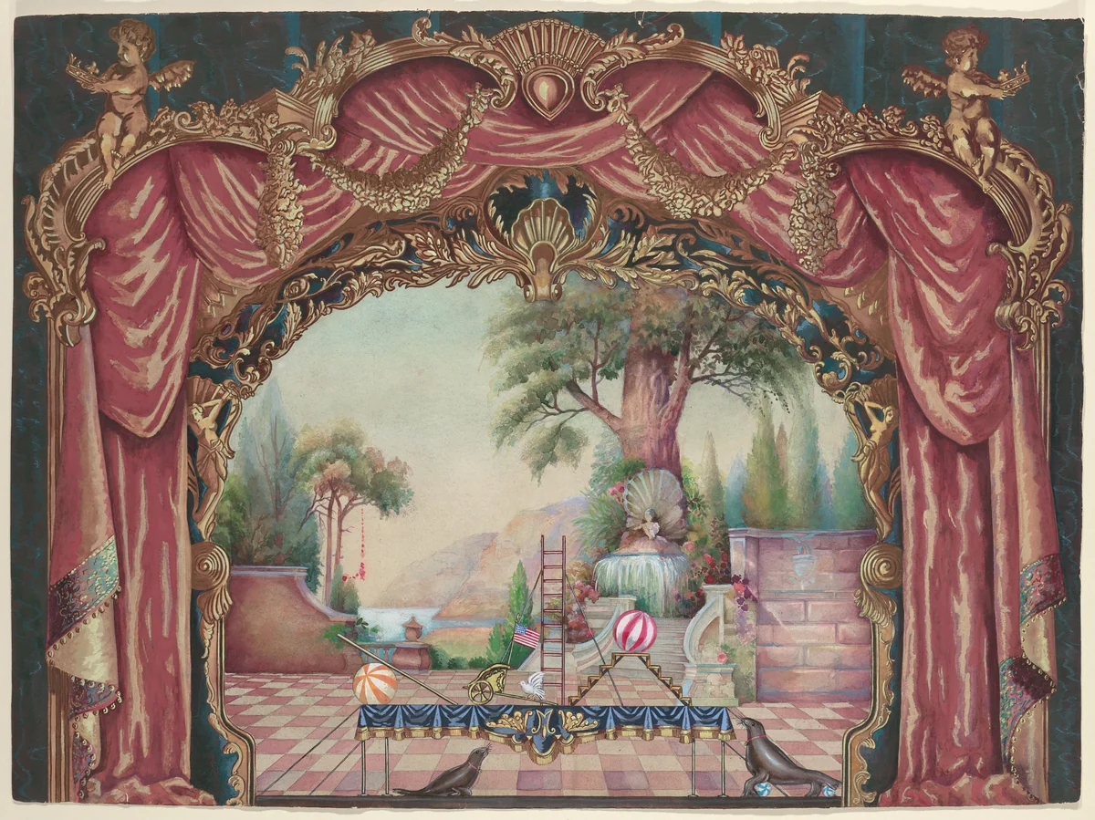 Vaudeville Stage Set by Nicholas Zupa; Perkins Harnly, index of american design, 1938