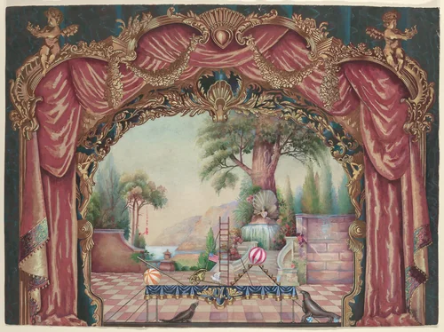 Vaudeville Stage Set by Nicholas Zupa; Perkins Harnly, index of american design, 1938