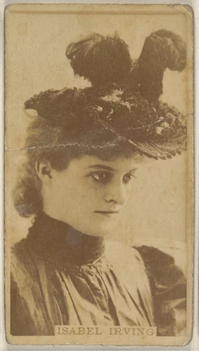 Isabel Irving, from the Actors and Actresses series (N45, Type 8) for Virginia Brights Cigarettes by Allen & Ginter, photograph, 1885-1891
