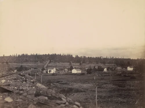 Pecks Crossing and Plane, E., Del. & Hudson Canal Co. by Thomas H. Johnson, photograph, 1858-1868