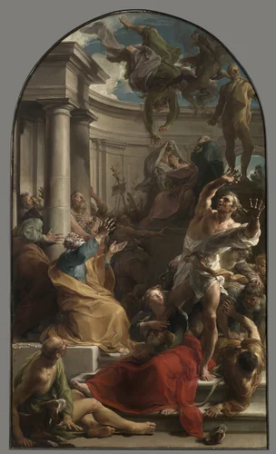 The Fall of Simon Magus by Pompeo Batoni, painting, 1745-1750