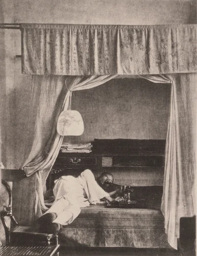 A Whiff of the Opium Pipe at Home by John Thomson, photograph, 1873