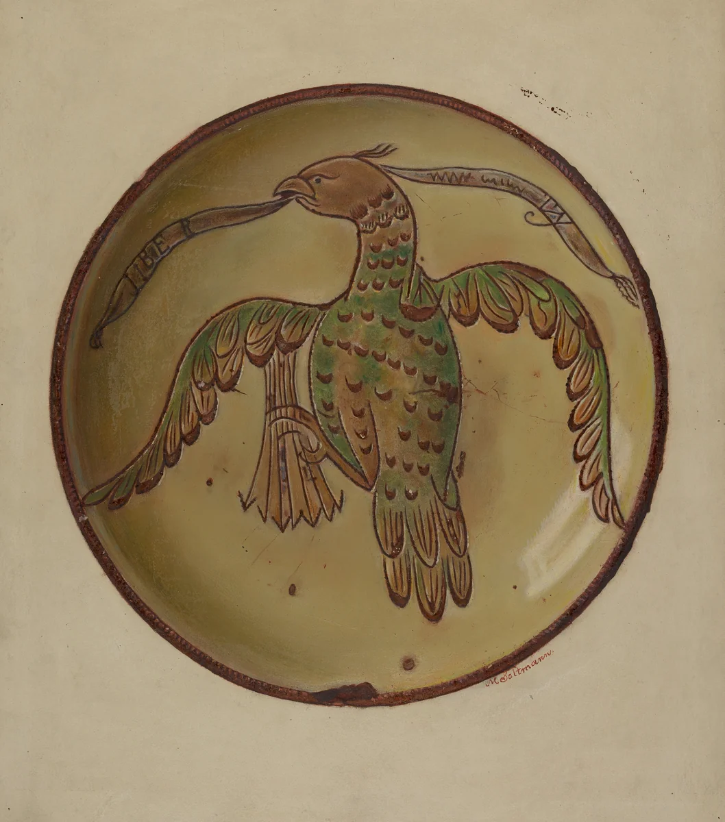 Pa. German Plate by Max Soltmann, index of american design, 1937