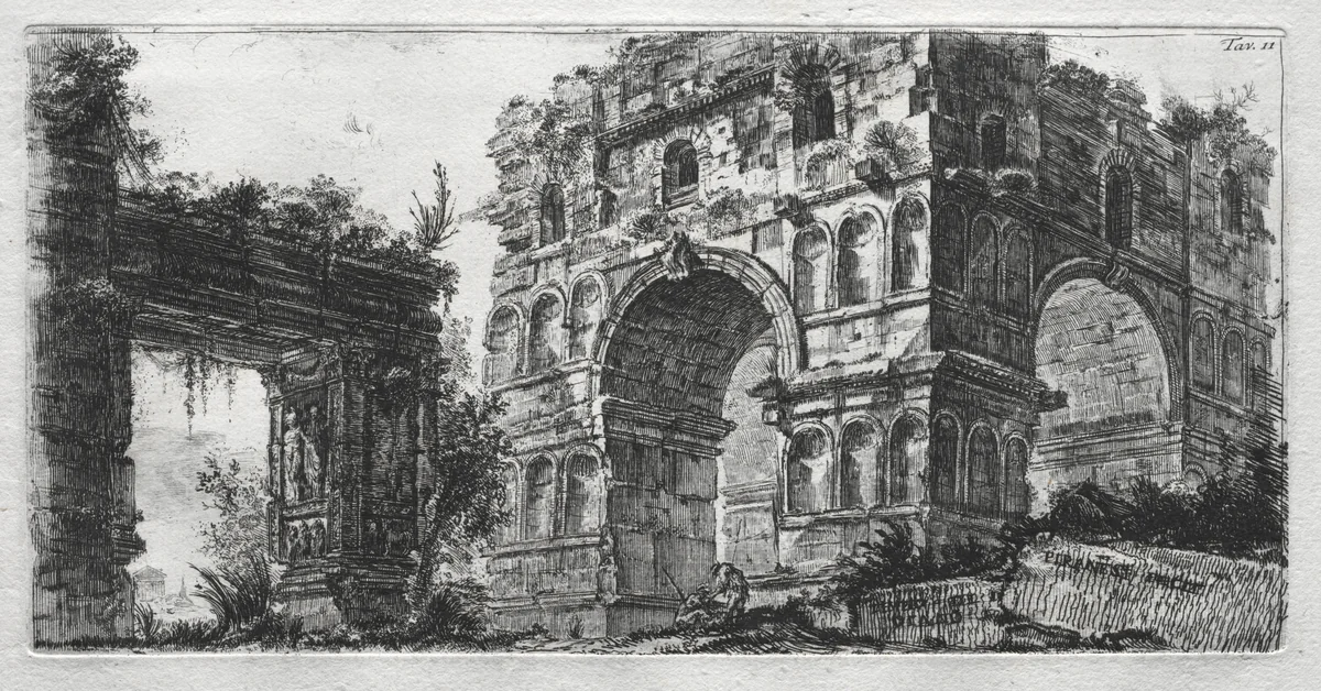 Tempio di Diana by Giovanni Battista Piranesi, print, 1748