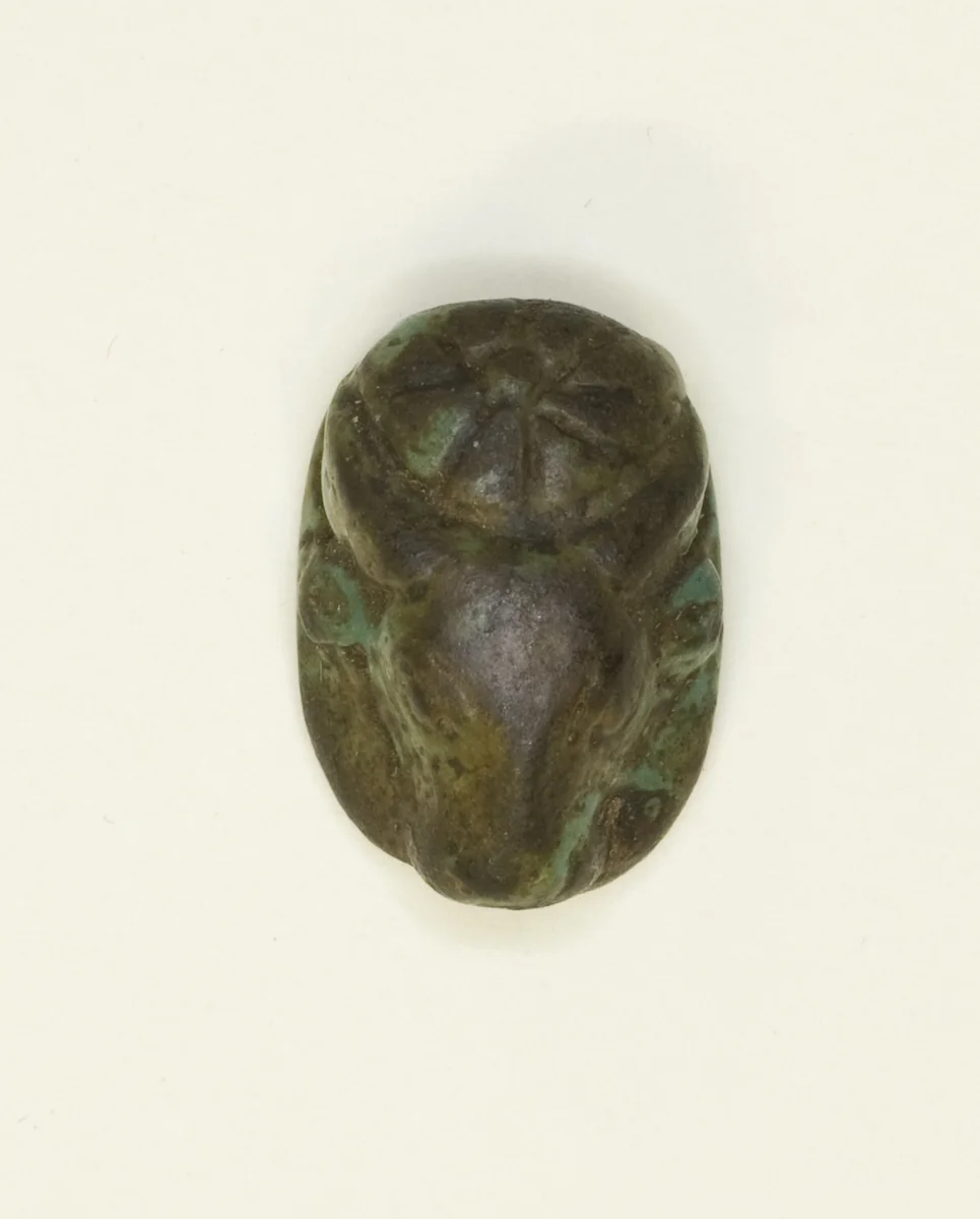 Scaraboid: Cow Head with Rosette by Egyptian, other, -1550--1069