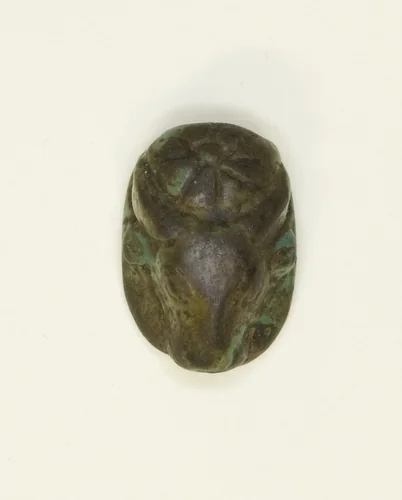 Scaraboid: Cow Head with Rosette by Egyptian, other, -1550--1069