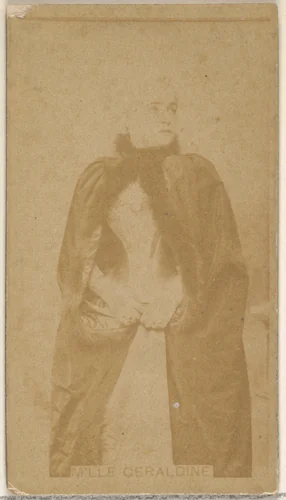 M'lle Geraldine, from the Actors and Actresses series (N45, Type 8) for Virginia Brights Cigarettes by Allen & Ginter, photograph, 1885-1891