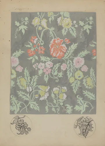 Woven Brocades by Dorothy Kiernan, index of american design, 1935-1942
