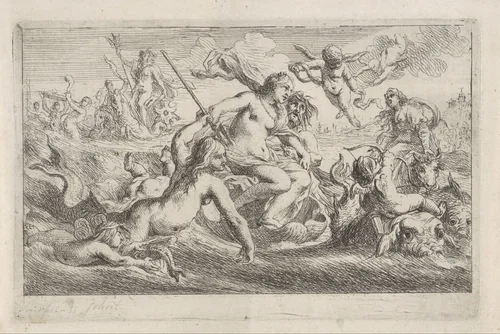 Triomf van Galatea by Cornelis Schut, print, 1618-1655