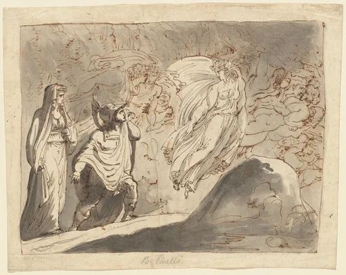 Aeneas in the Underworld by Roman, drawing, 1780-1820