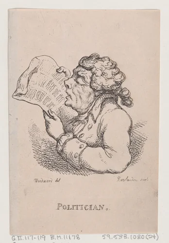 Politician by Thomas Rowlandson, print, 1808
