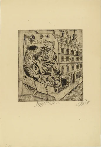 Syphilitic (Syphilitiker) by Otto Dix, print, 1920